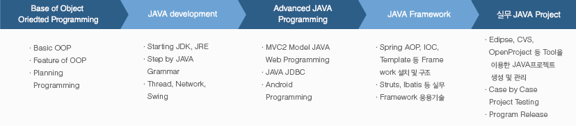 자바기술 분야 로드맵 이미지